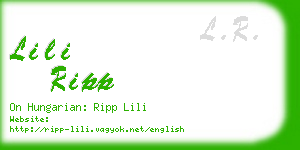 lili ripp business card